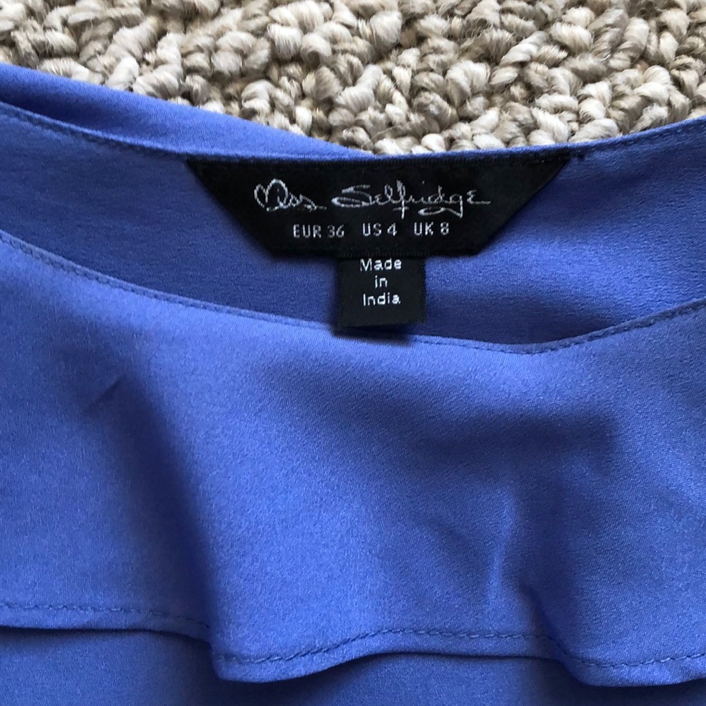 Miss Selfridge Cold Shoulder Ruffle Top - Picture 2 of 5